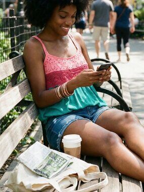 RARE Vintage Sparkle & Fade Turquoise/Pink Eyelet Crochet Women's Summer Top